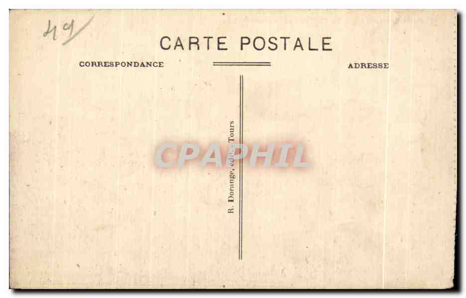CPA Saumur Le Chateau (Cote Sud-Est) — Rückseite