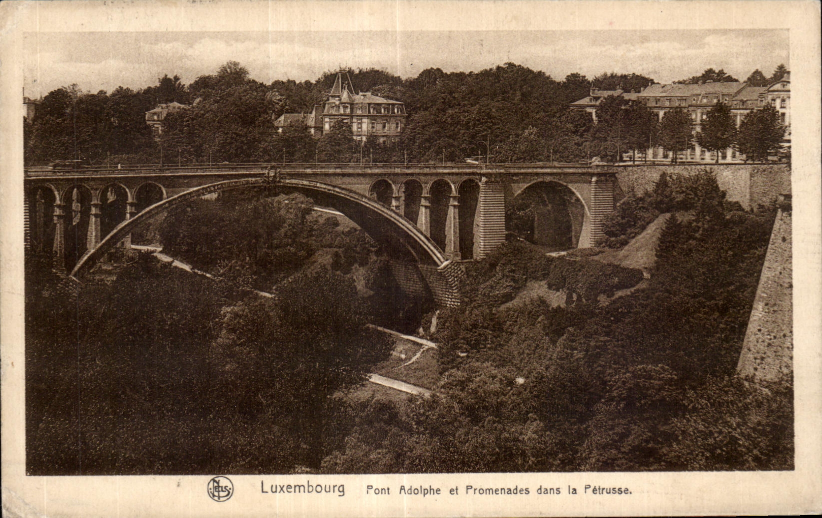 CPA Luxembourg Pont Adolphe et Promenades dans la Petrusse