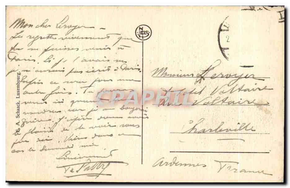 CPA Luxembourg Pont Adolphe et Promenades dans la Petrusse — Verso