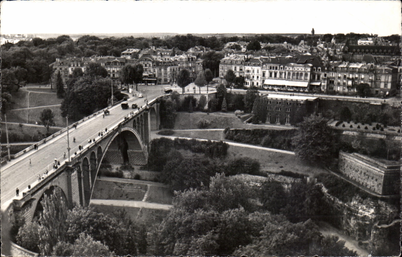 CPA Luxemborg pont Adolphe et vue partielle sur la Ville
