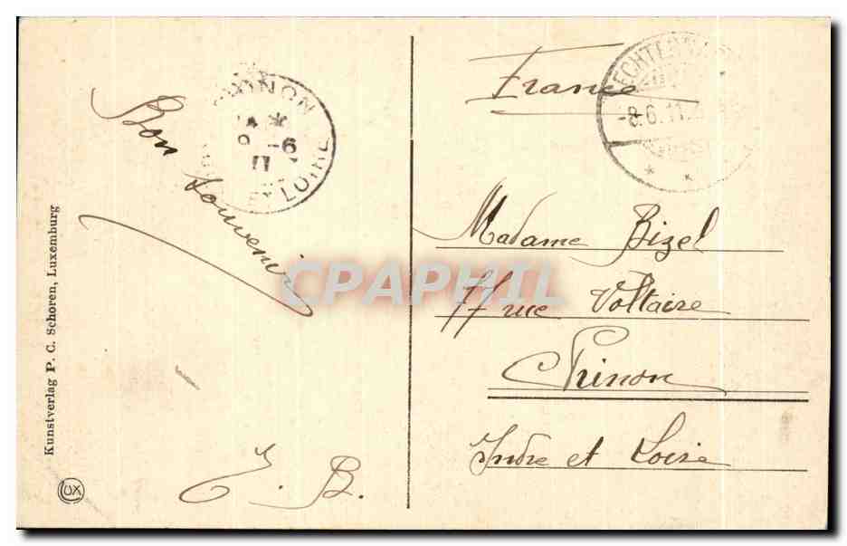CPA Luxembourg Partie du Pfaffenthal et Siechenhof — Rückseite