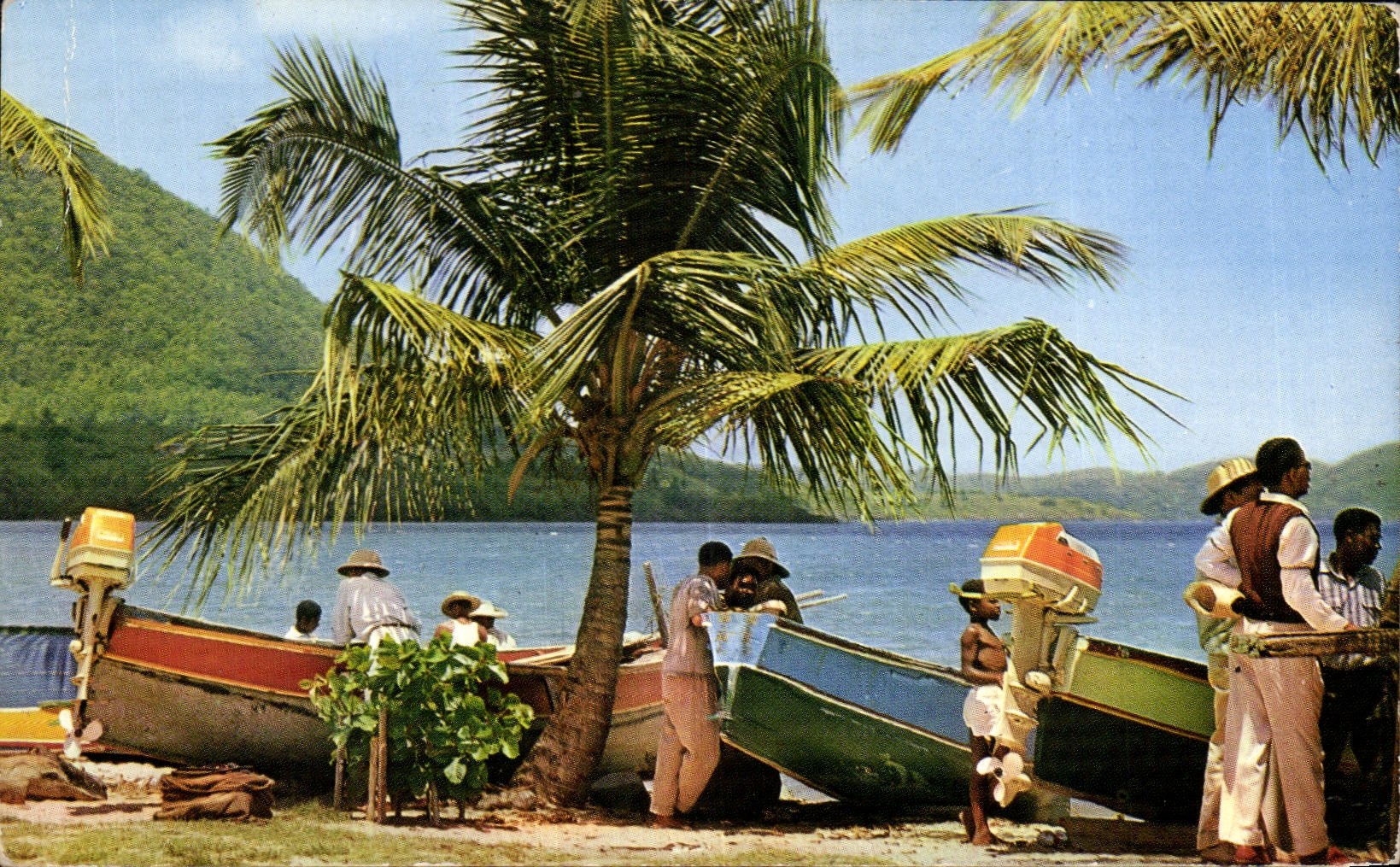 CPA Martinique Ste Luce Repos des pecheurs sur la plage