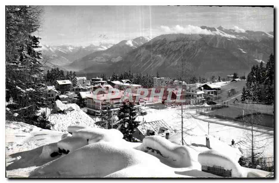 CPSM Suisse Montana et les Alpes Valaisannes