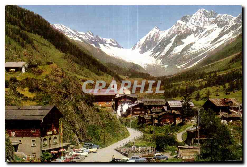 Blatten Im Lötschental 1540 m — Anengrat, Lötschenlücke, Sattelhorn — Phot. Klopftenstein, Adelboden
