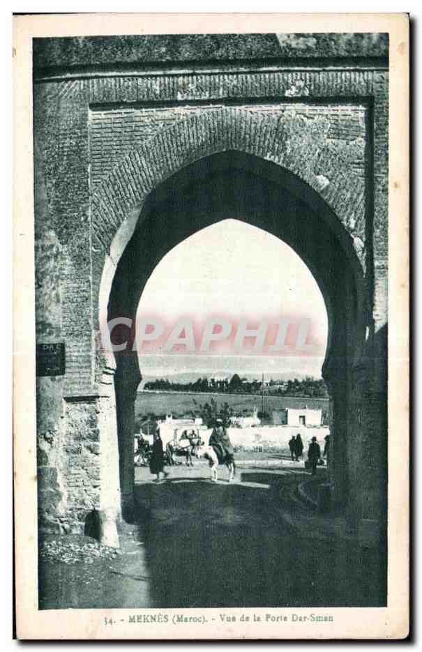 CPA Maroc Meknes (Maroc) Vue de la Porte dar Smen