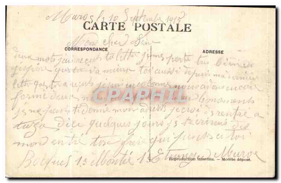 CPA Maroc Oriental M Coun le marche pres des remparts — Back