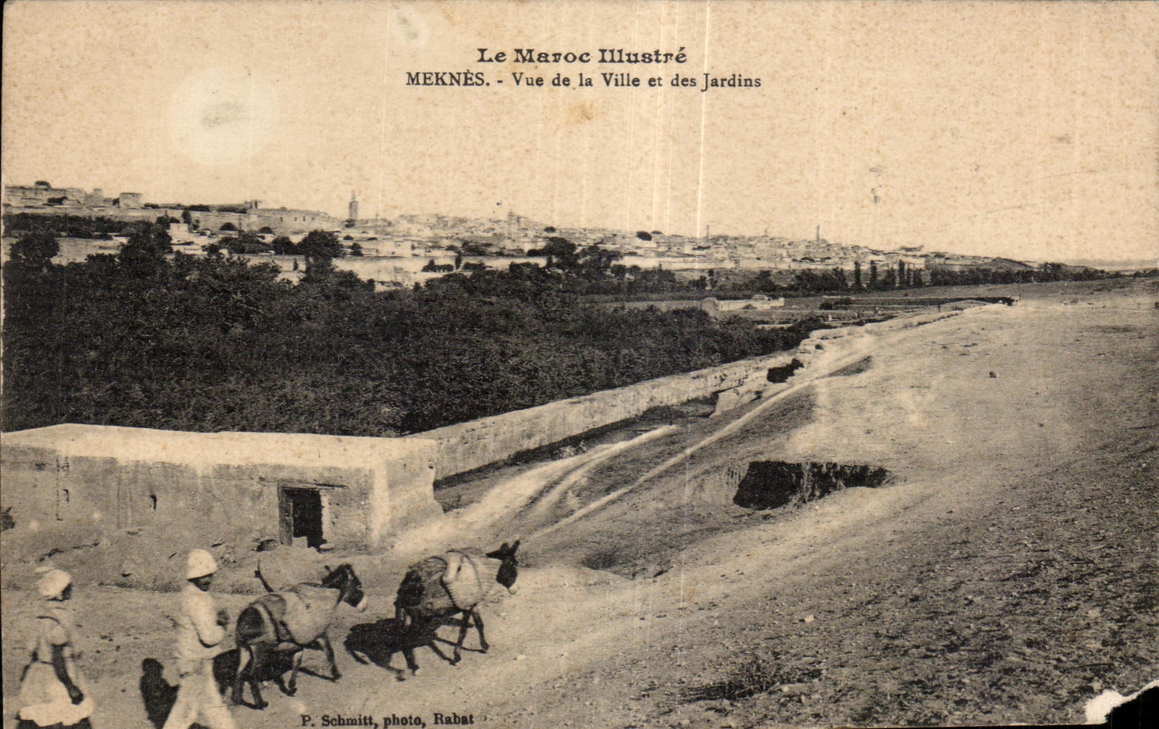 Meknès — Vue de la Ville et des Jardins — Le Maroc Illustré, P. Schmitt, photo, Rabat