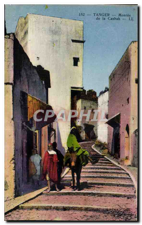 CPA Maroc Tanger Montee de la Casbah Ane Donkey
