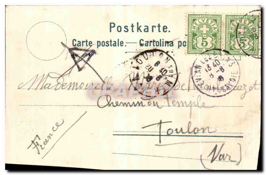 Suisse Souvenir du Lac Leman Genfersee Bateau — Verso