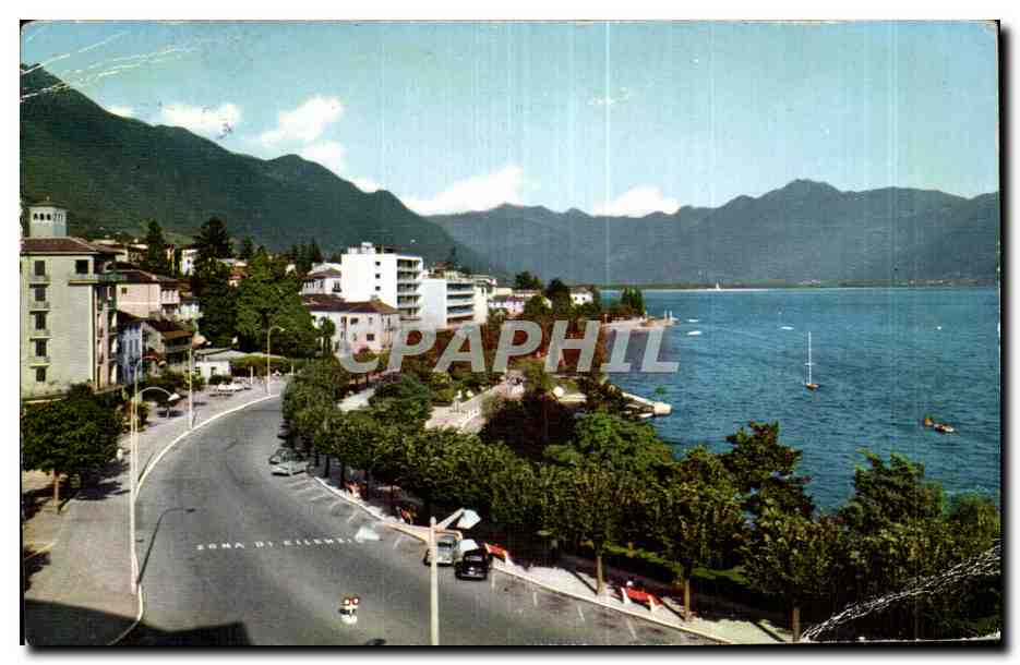Locarno - Le lungolago — vista panorámica — editor Alfa, n° 11100