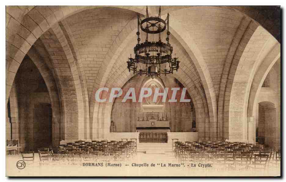 CPA Dormand (Marne) Chapelle de La Marne La Crypte