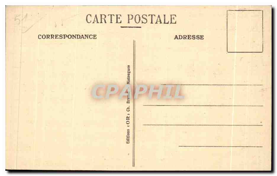 CPA Dormand (Marne) Chapelle de La Marne La Crypte — Rückseite