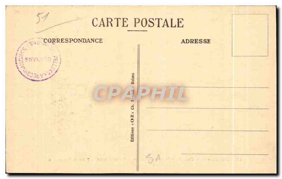 Dormans (Marne) — Chapelle de la Reconnaissance — Autel — Table de Communion — Anges du 'De Profundis' — Verso