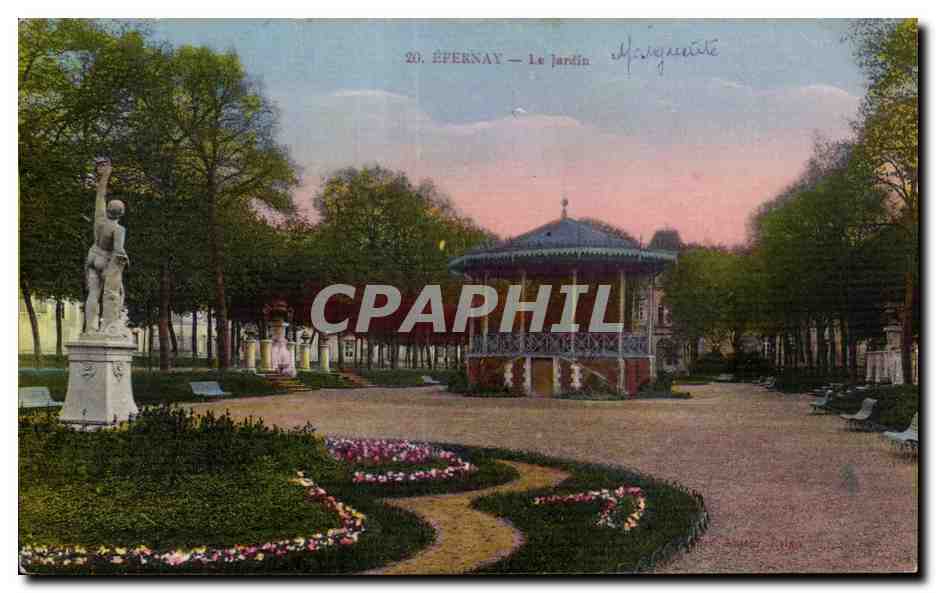 Épernay — Le jardin — CPAPHIL