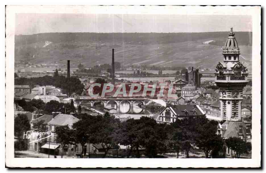 Harmignies — Vue générale avec la Tour Union Champenoise et le Pont — Edition E. Harmignies