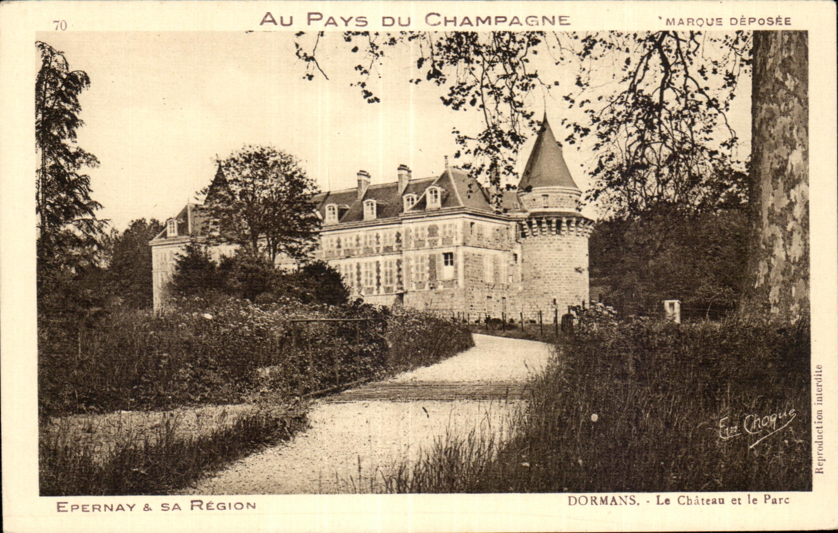 Dormans - Le Château et le Parc — Édition Em. Choque, Épernay