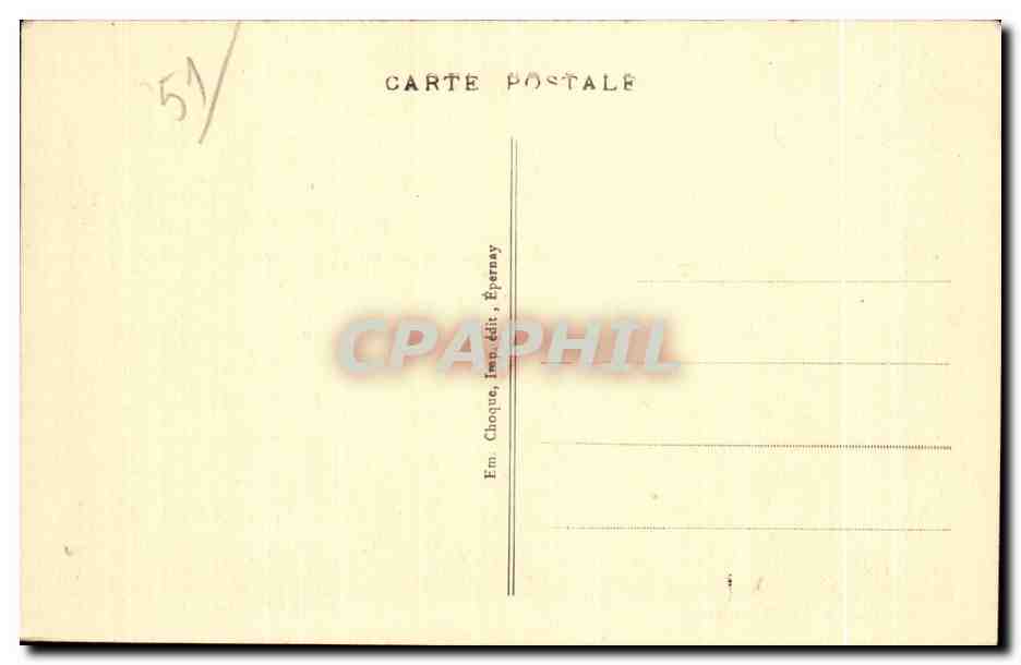 Dormans - Le Château et le Parc — Édition Em. Choque, Épernay — Rückseite