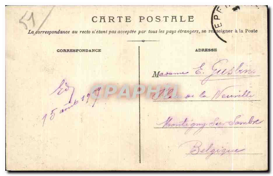 CPA Epernay Le Chateau de Pekin Beijing Chine China — Rückseite
