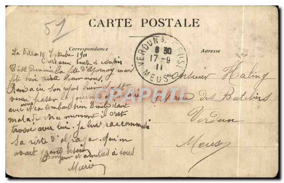 Epernay - Hôpital Auban-Moët - Vue générale — La Champagne — Verso