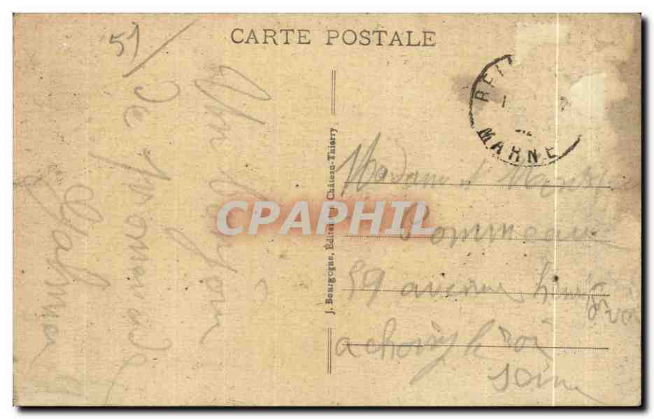 CPA Fismes (Marne) Les Ecoles — Back