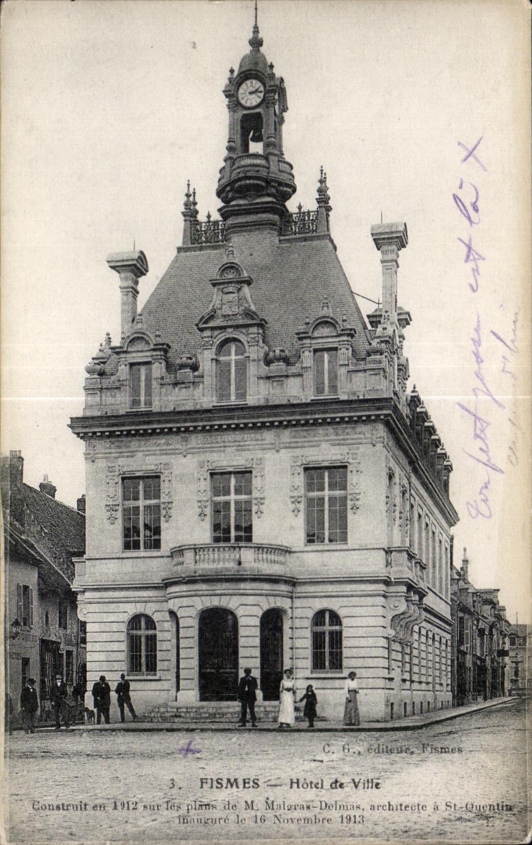 CPA Fismes Hotel de Ville