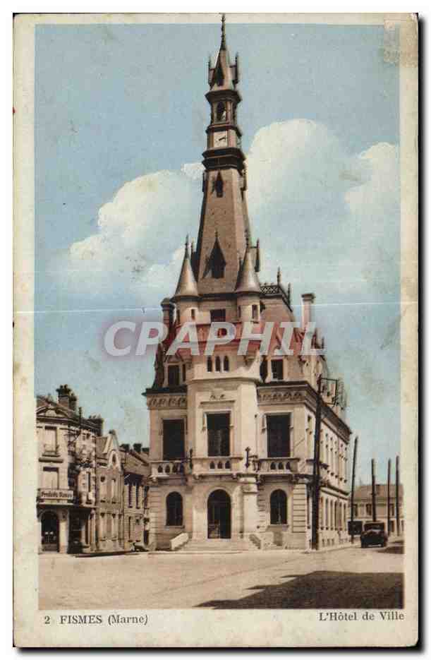 CPA Fismes (Marne) L Hotel de Ville 