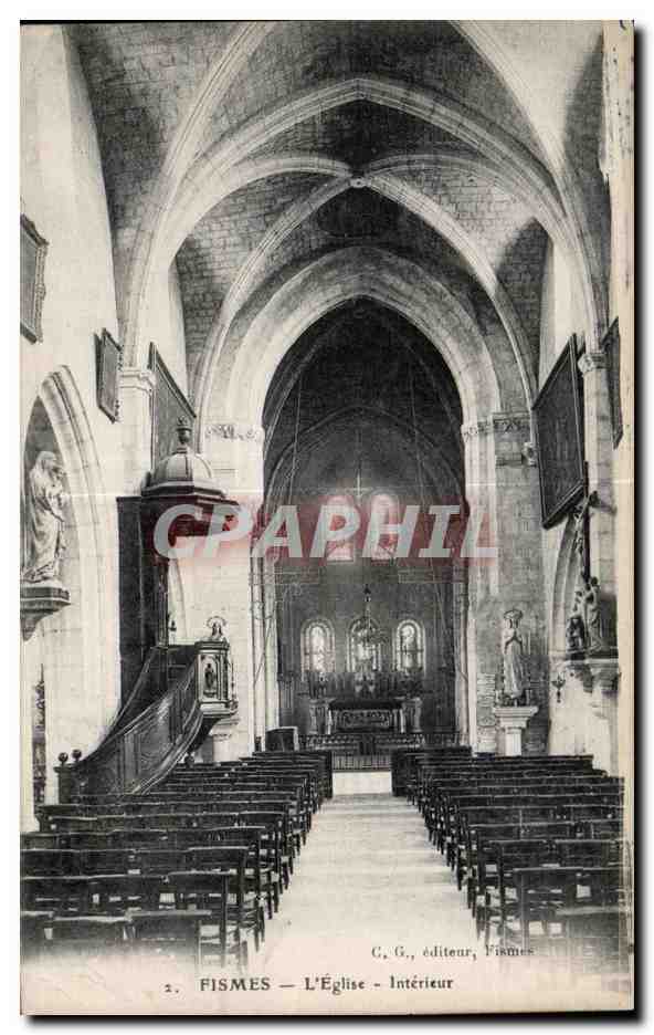 CPA Fismes L Eglise Interieur