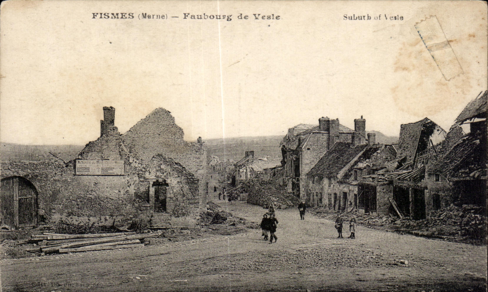 CPA Fismes (Merne) Faubourg de Vesle Suburb of Vesle
