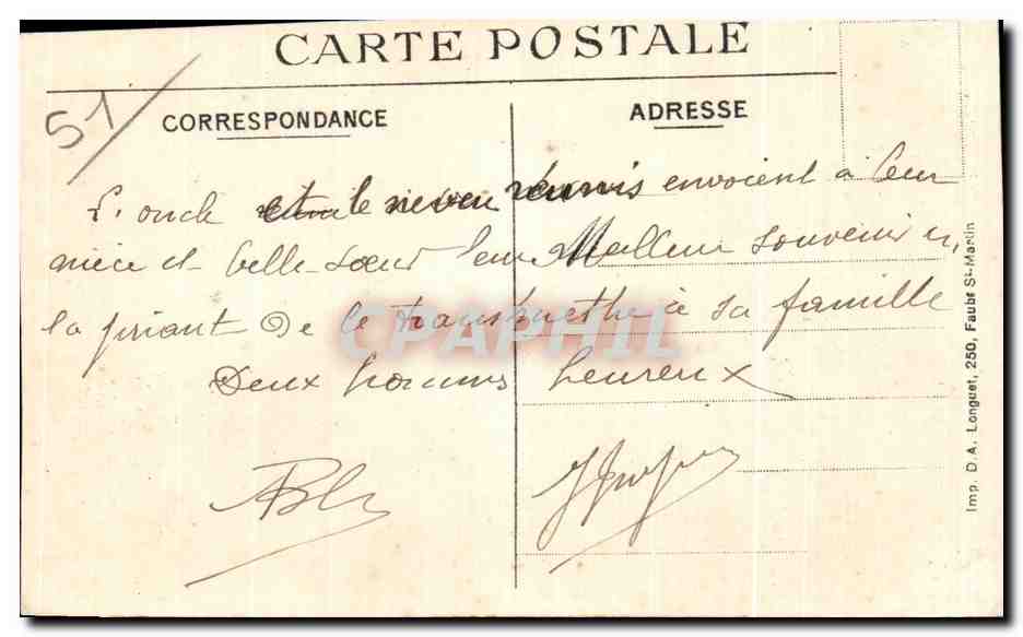 CPA La Neuville au Pont Escalier de la cote a Vignes  — Back
