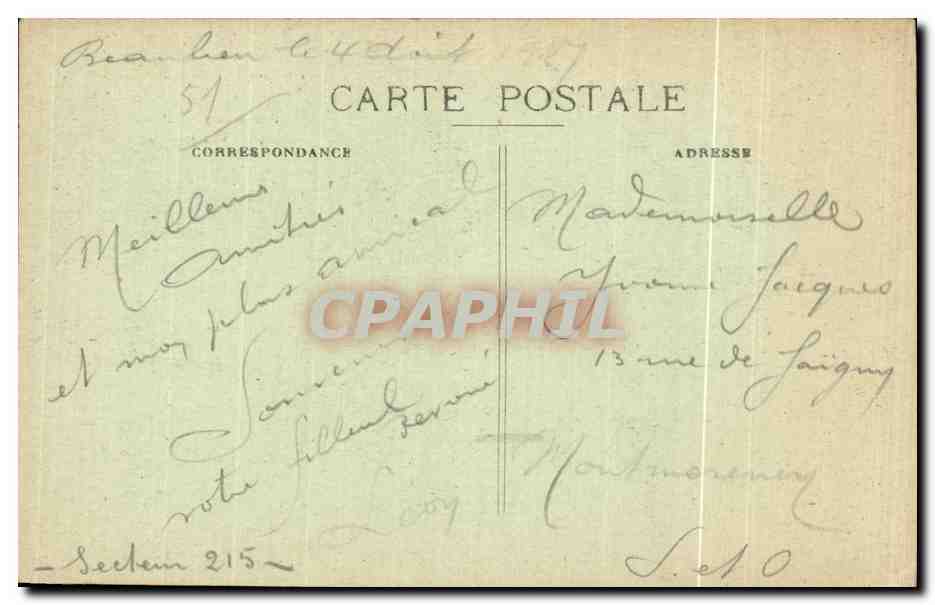 CPA Guerre L Argonne La Neuville au Pont Une rue apres le bombardement Vise Bourges — Rückseite
