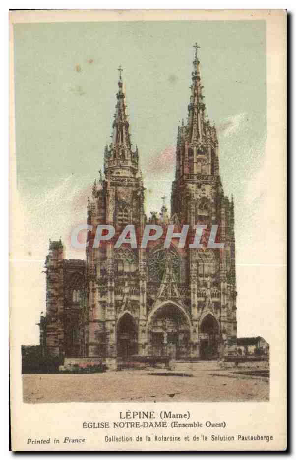 CPA L Epine (Marne) Eglise Norte Dame (Ensemble Ouest)