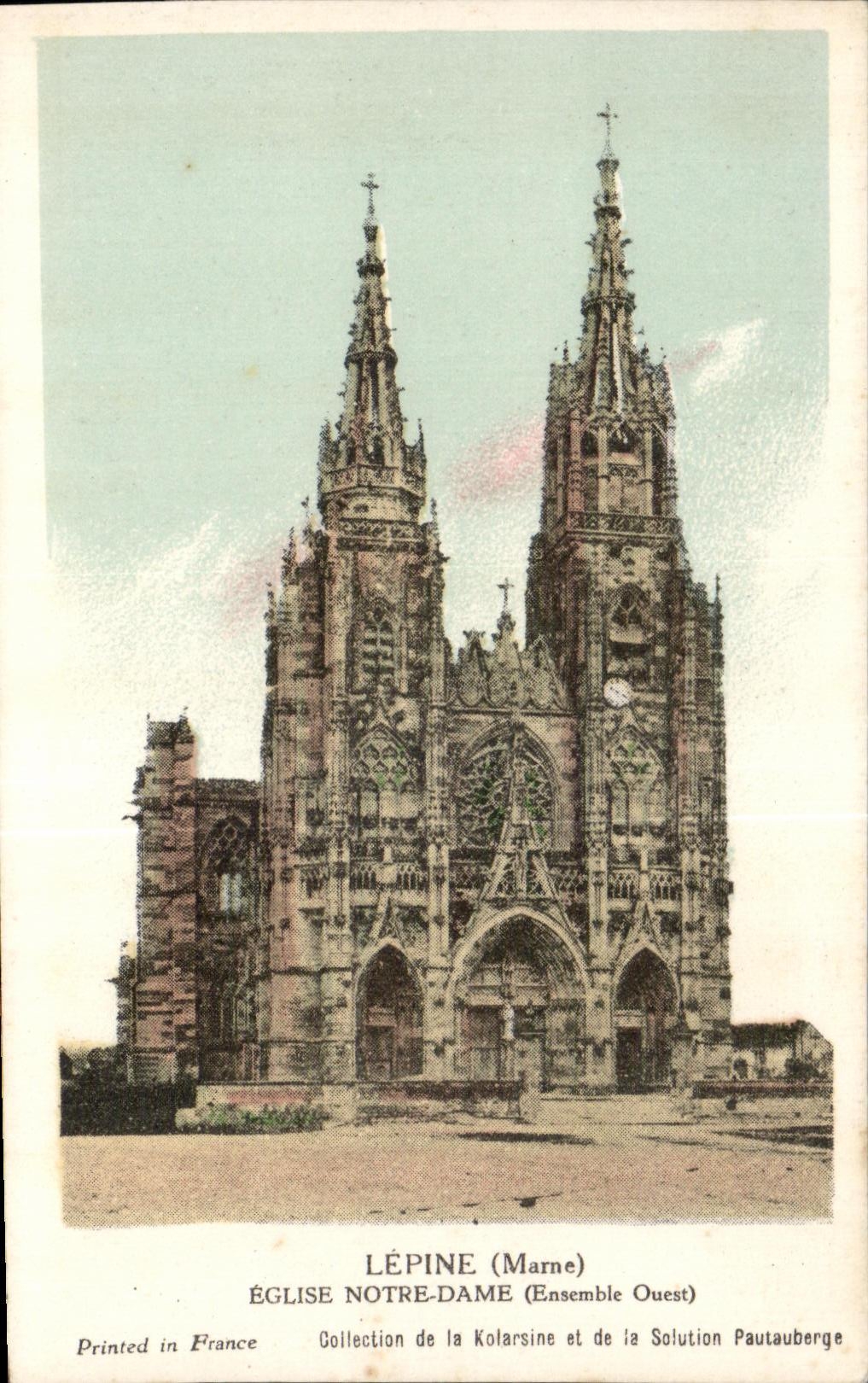 CPA L Epine (Marne) Eglise Notre Dame (Ensemble Ouest)