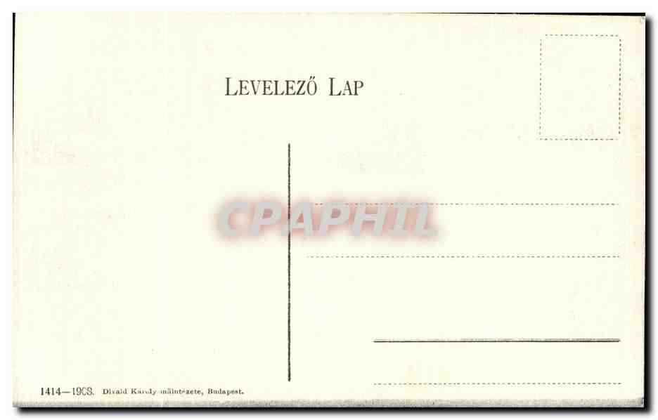 CPA Odvozlet Budapestrol Hongrie Hungary  — Rückseite