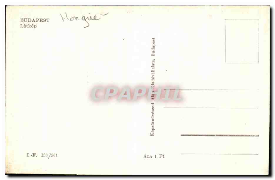 CPA Hungary Budapest Latkep Hongrie  — Verso