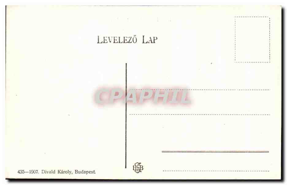 CPA Hongrie Hungary Budapest Klotild Palotak Klotild Palais Budapest — Rückseite