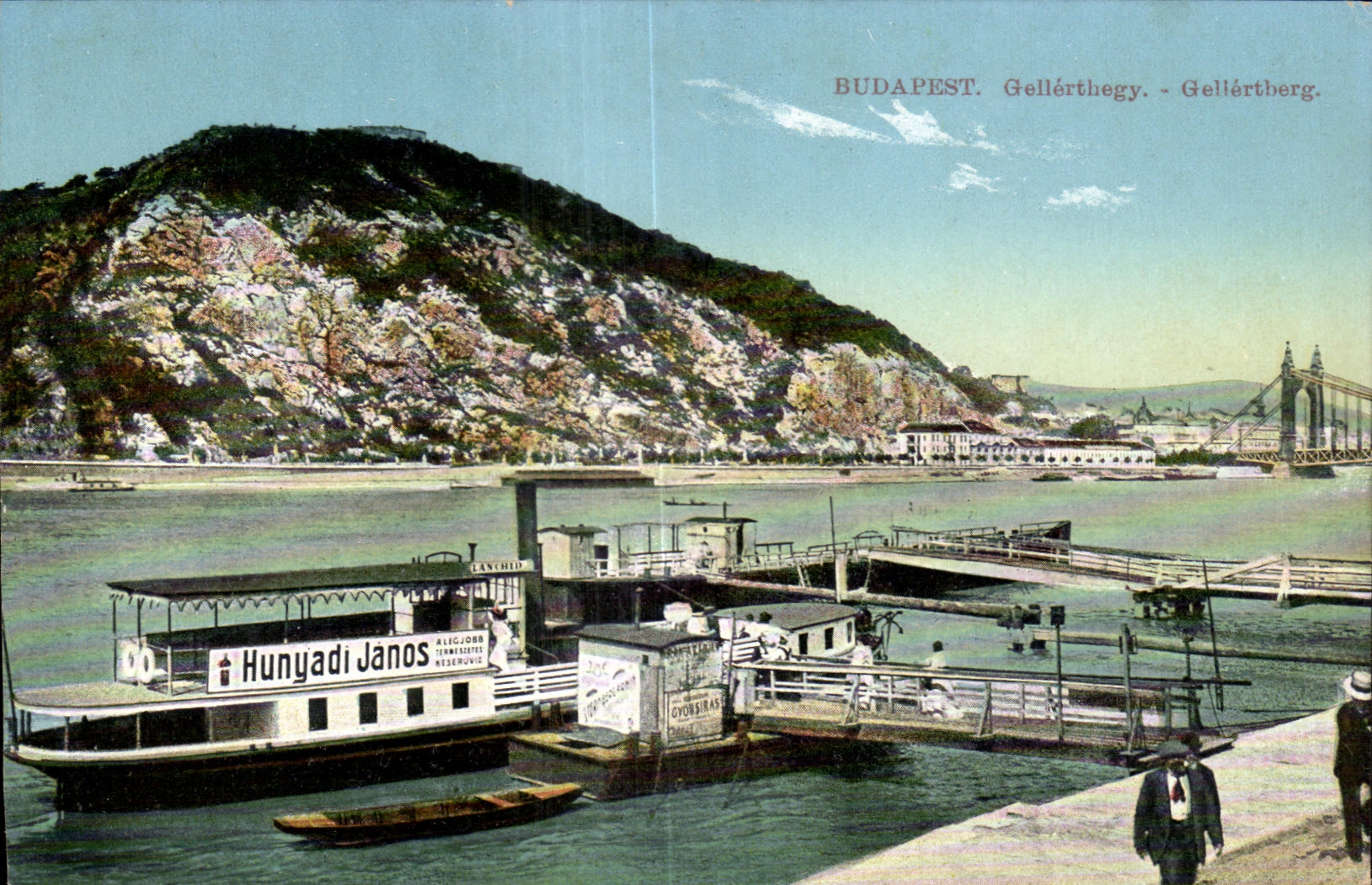 CPA Hongrie Hungary Budapest Gellerthogy Gellertberg Bateau
