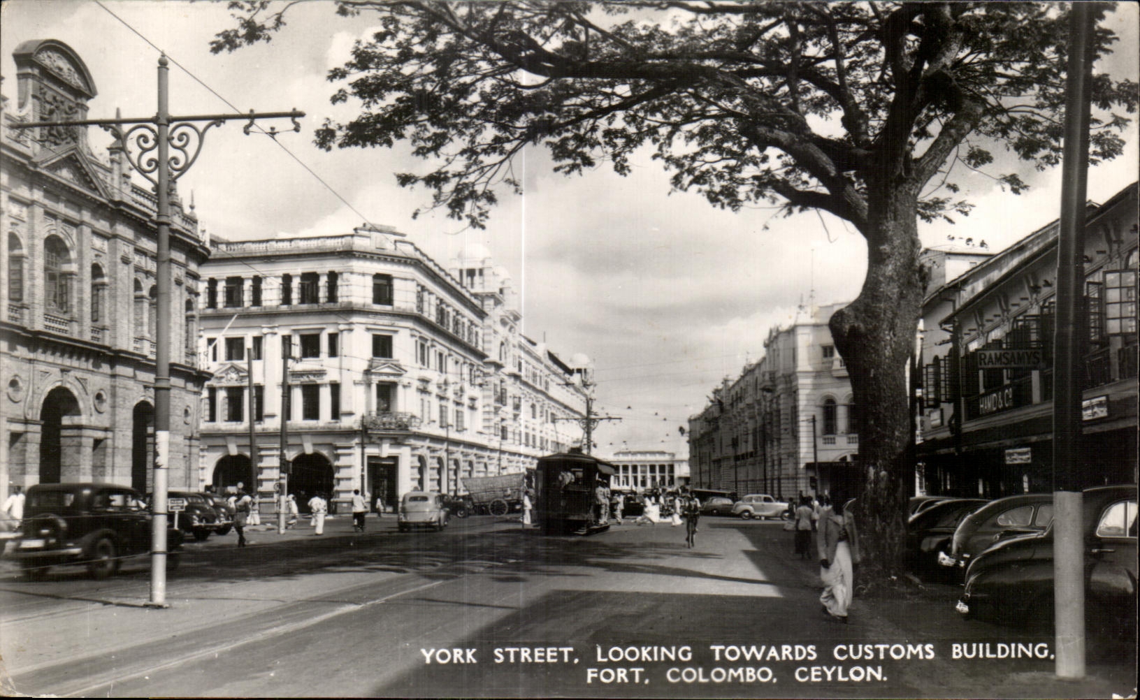 CPA York Street Looking Towards Customs Building Fort Colombo Ceylon Stri Lanka 