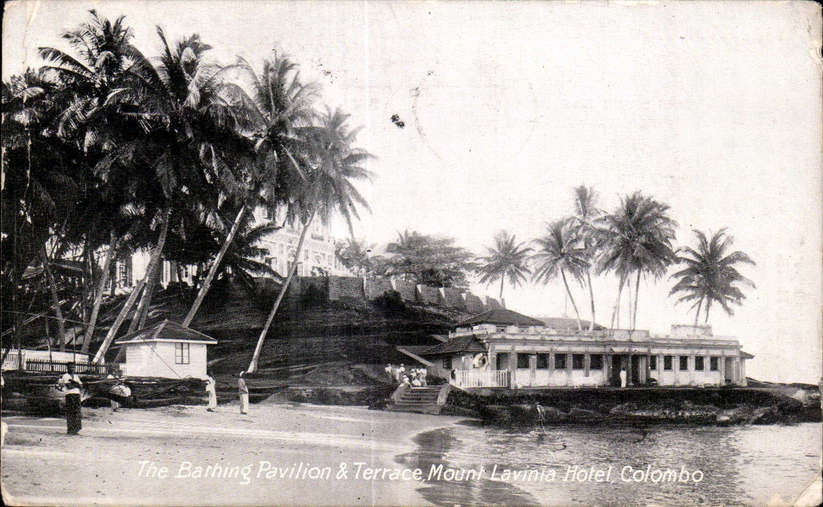 CPA The Barhing Pavilon Terrace Mount Lavinla Hotel Colombo Sri Lanka Ceylon Ceylan 