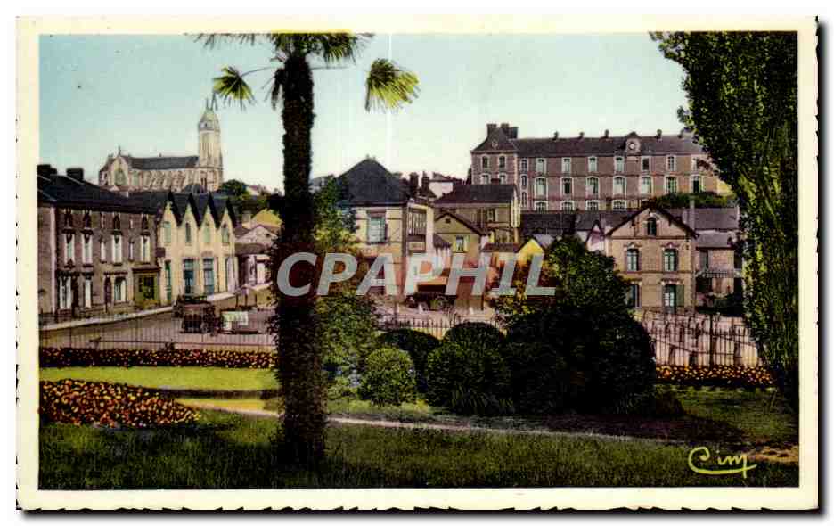CPA Cholet Le College Ste Marie I Eglise prise des Jardins