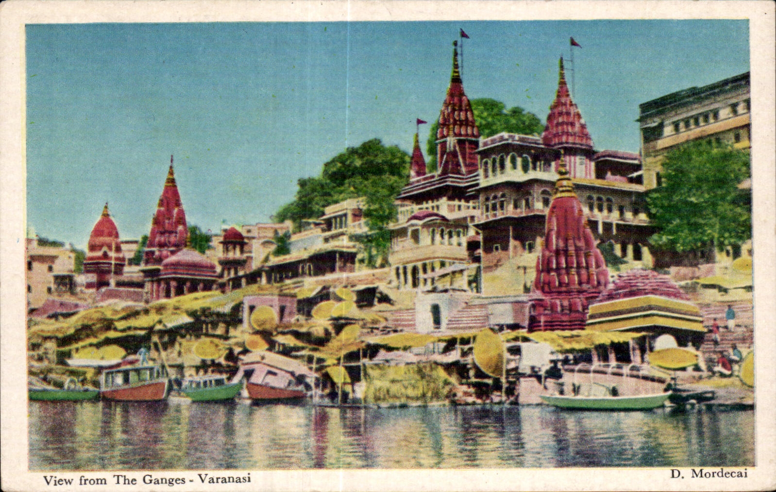 CPA View from The Ganges Varanasi Mordecasi Inde India