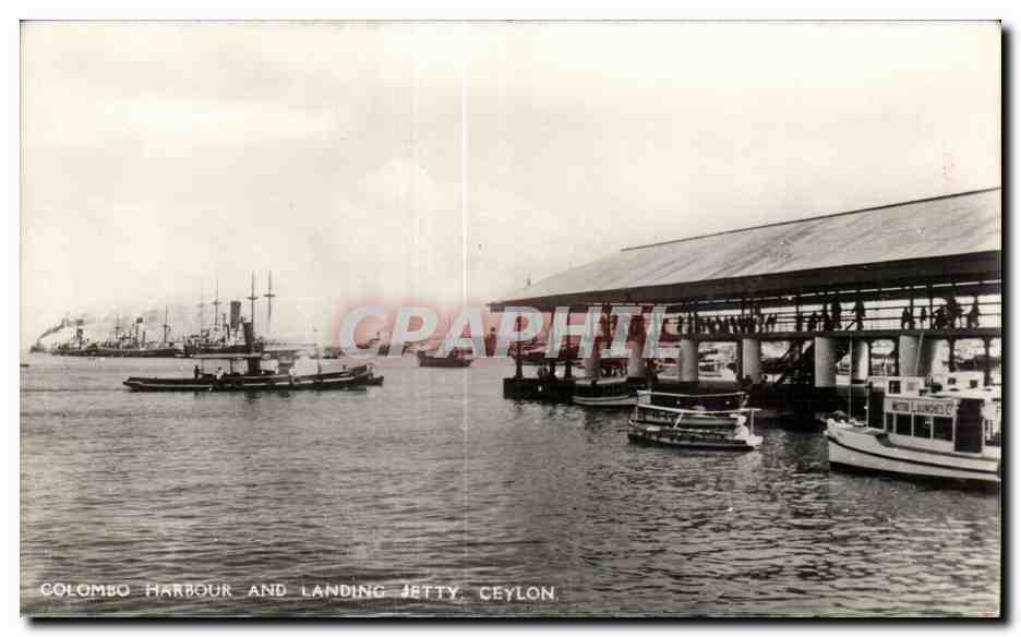 CPA Colombo Harrbour And Landing Jetty Ceylon Sri lanka Ceylan 