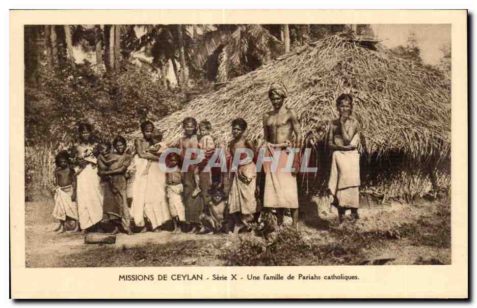 Catholic Pariah Family — Missions of Ceylon — Series X — Publisher: Immaculée