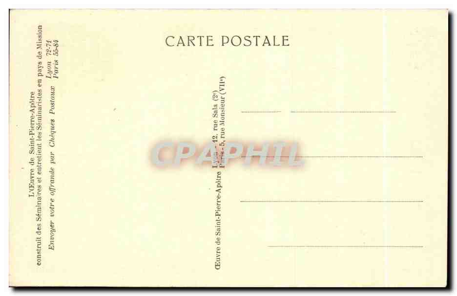 CPA Le RP Faye Disant La Messe — Rückseite