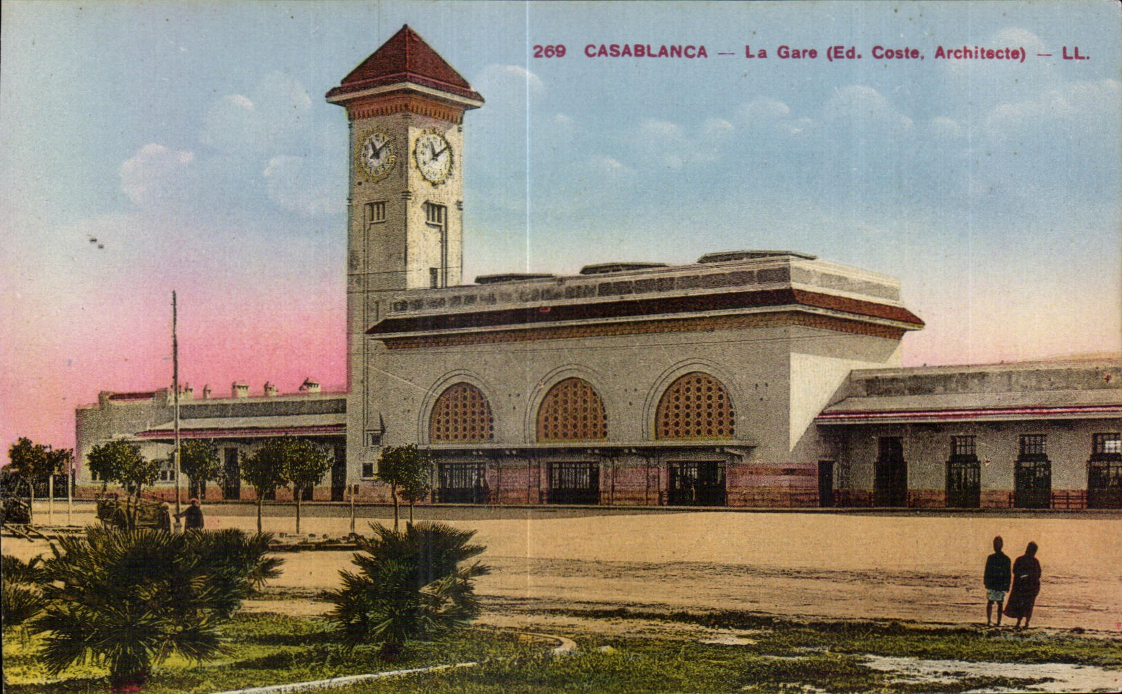 CPA Maroc Casablanca La Gare 
