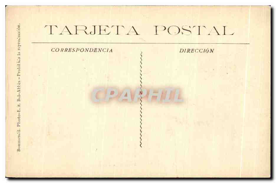Campaña de Melilla 1909 — Penón de la Gomera — Bonumentil Photo-E. & B. Abtés — Rückseite