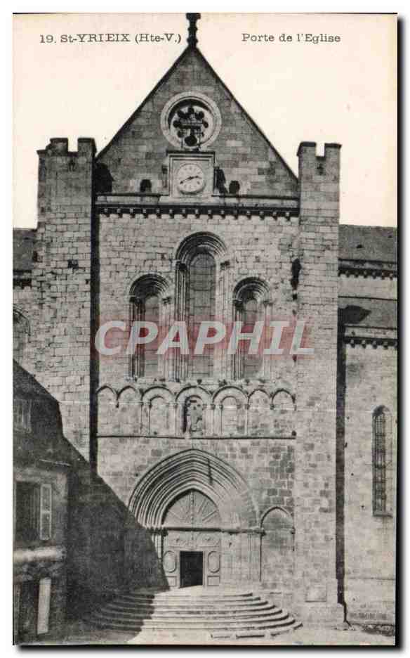 CPA St Yrieix Porte de I Eglise