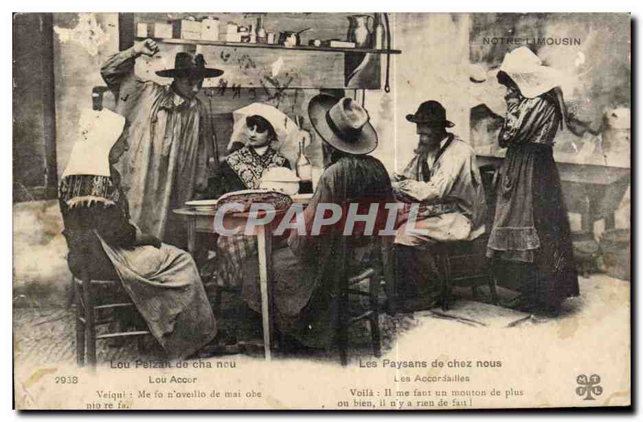 CPA Lou Pelzan de cha nou Folklore Costume Limousin 