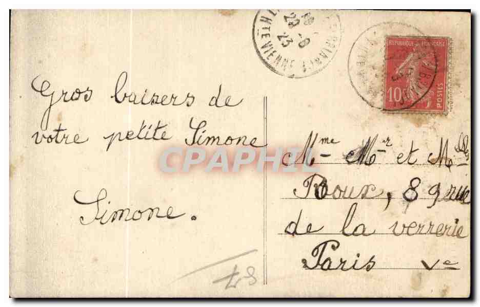 CPA Lo Bouquetiero Folklore Costume Enfant — Verso