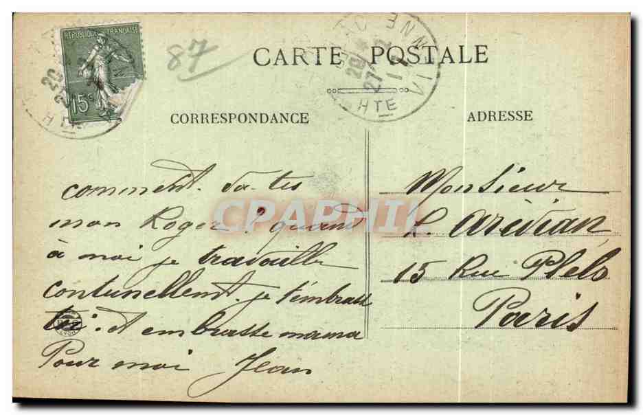 CPA Bellac (Haute Vienne) Vue sur la Vincou — Rückseite