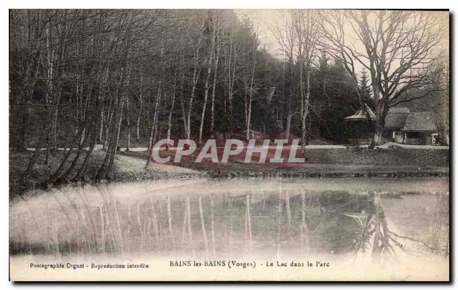 CPA Bains Les Bains (Vosges) Le Lac dans le Pare